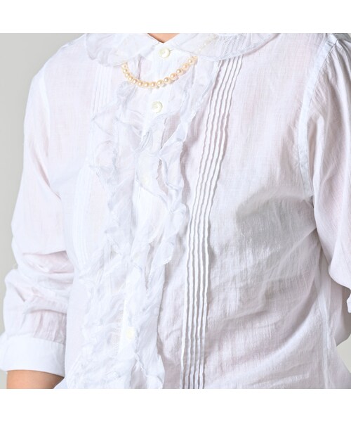 45R（フォーティファイブアール）の「インドカディのチュールフリルブラウス（その他・レディース・02-シロ・02-M/03-L）」の8枚目の写真