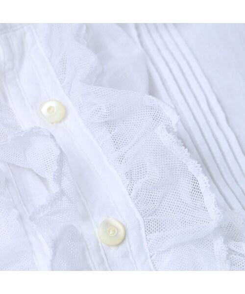 45R（フォーティファイブアール）の「インドカディのチュールフリルブラウス（その他・レディース・02-シロ・02-M/03-L）」の14枚目の写真