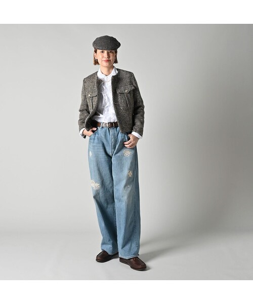 45R（フォーティファイブアール）の「インドカディのチュールフリルブラウス（その他・レディース・02-シロ・02-M/03-L）」の3枚目の写真