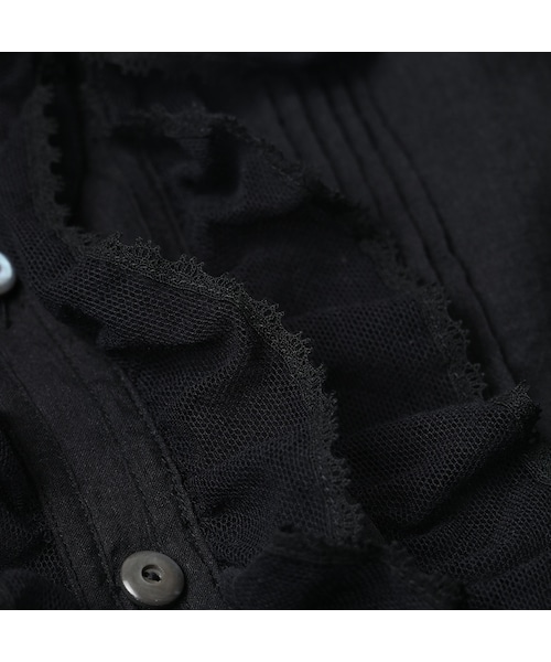 45R(フォーティファイブアール)の「インドカディのチュールフリルブラウス(その他・レディース・92-クロ・02-M/03-L)」の14枚目の写真