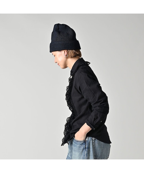 45R(フォーティファイブアール)の「インドカディのチュールフリルブラウス(その他・レディース・92-クロ・02-M/03-L)」の5枚目の写真