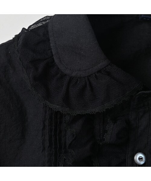 45R(フォーティファイブアール)の「インドカディのチュールフリルブラウス(その他・レディース・92-クロ・02-M/03-L)」の12枚目の写真