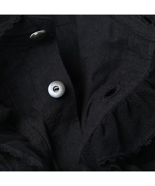 45R(フォーティファイブアール)の「インドカディのチュールフリルブラウス(その他・レディース・92-クロ・02-M/03-L)」の13枚目の写真