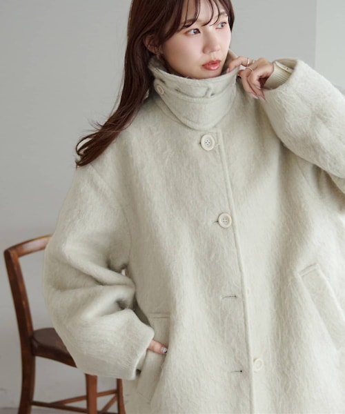 DISCOAT（ディスコート）の「ステンカラーシャギーミドルコート