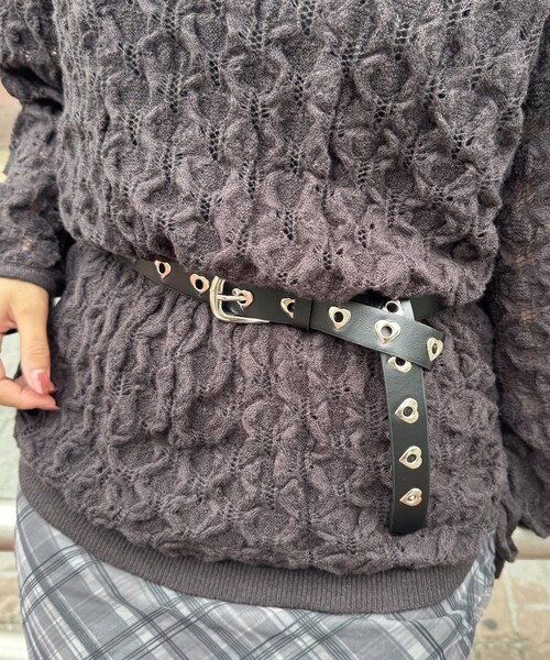 Lattice（Lattice）の「ハートベルト（ベルト・レディース・ブラック/ブラウン・FREE）」の2枚目の写真