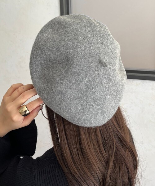 prose verse（プロズヴェール）の「シンプルベレー帽（ハンチング/ベレー帽・レディース・ブラック/グレー/ブラウン・F）」の2枚目の写真