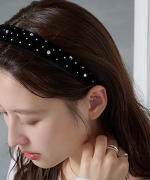 Kastane | 【fiw.】スタッズベロアカチューシャ(カチューシャ)