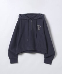 JEANASIS（ジーナシス）の「ハーフZIPカレッジショートフーディー