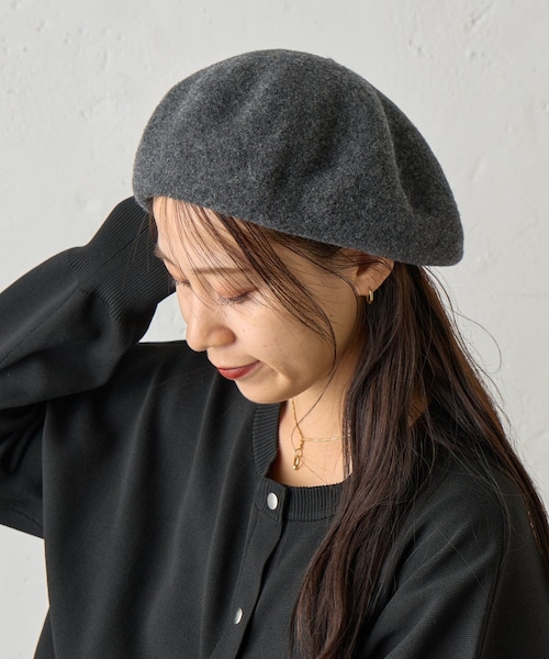 COLONY 2139（コロニートゥーワンスリーナイン）の「ウールベレー帽（ハンチング/ベレー帽・レディース・ブラック/ベージュ/グレー・FREE）」の2枚目の写真