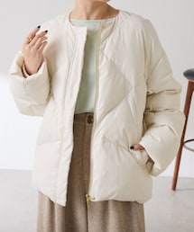 COLLAGE GALLARDAGALANTE | 【軽量コート】ライトエンボスノーカラーダウン(ダウンジャケット/コート)