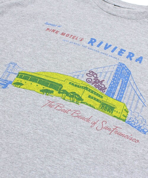 RNA（アールエヌエー）の「M2559 PINK MOTELリビエラプリントロンT（トップス・レディース・ホワイト/杢グレー/ピンク）」の19枚目の写真