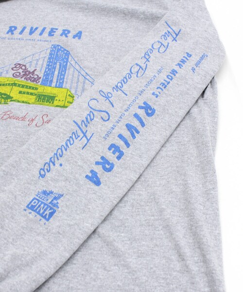 RNA（アールエヌエー）の「M2559 PINK MOTELリビエラプリントロンT（トップス・レディース・ホワイト/杢グレー/ピンク）」の20枚目の写真