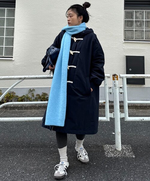 CIAOPANIC TYPY（チャオパニックティピー）の「【willow】中綿ダッフルロングコート（ダッフルコート・レディース・オフホワイト/ネイビー・ONE）」の2枚目の写真