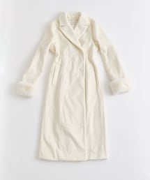 OLIVE des OLIVE | 【Belle Charme】スリムウエストファー付きコート(チェスターコート)