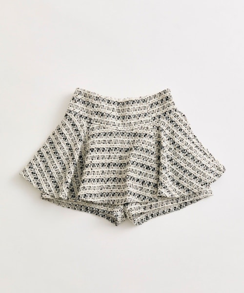 OLIVE des OLIVE（オリーブデオリーブ）の「ペプラムスカパン（スカート・レディース・ブラウン/オフホワイト/ブラック系その他・FREE）」の3枚目の写真