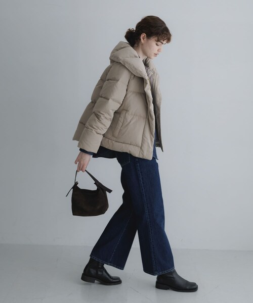 URBAN RESEARCH Sonny Label（アーバンリサーチサニーレーベル）の「撥水ショールカラーミディダウンコート（その他アウター・レディース・ブラック/グレージュ/ネイビー・Free）」の20枚目の写真