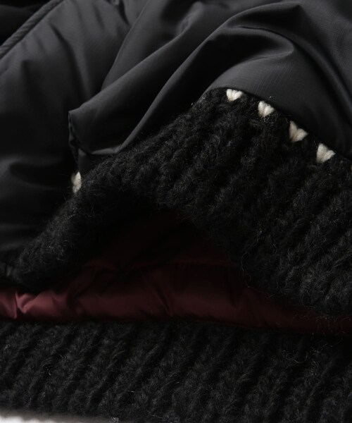 ADAM ET ROPE'（アダムエロペ）の「【elephant TRIBAL fabrics/エレファントトライバルファブリクス】Hybrid Cowichan Blouson（MA-1・メンズ・ブラック/カーキ・F）」の11枚目の写真