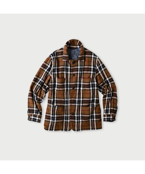 45R（フォーティファイブアール）の「インディゴネルの9084ポケットシャツ（その他・レディース・76-インディゴグレンチェック/77-インディゴタータンチェック・01-XS/02-S/03-M/04-L）」の2枚目の写真