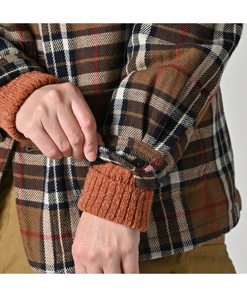 45R（フォーティファイブアール）の「インディゴネルの9084ポケットシャツ（その他・レディース・76-インディゴグレンチェック/77-インディゴタータンチェック・01-XS/02-S/03-M/04-L）」の15枚目の写真