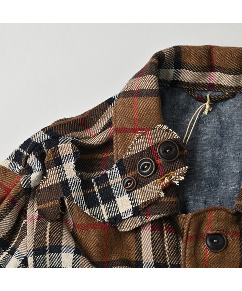 45R（フォーティファイブアール）の「インディゴネルの9084ポケットシャツ（その他・レディース・76-インディゴグレンチェック/77-インディゴタータンチェック・01-XS/02-S/03-M/04-L）」の22枚目の写真
