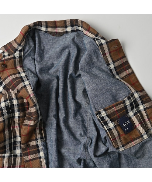 45R（フォーティファイブアール）の「インディゴネルの9084ポケットシャツ（その他・レディース・76-インディゴグレンチェック/77-インディゴタータンチェック・01-XS/02-S/03-M/04-L）」の20枚目の写真