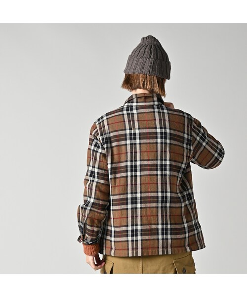 45R（フォーティファイブアール）の「インディゴネルの9084ポケットシャツ（その他・レディース・76-インディゴグレンチェック/77-インディゴタータンチェック・01-XS/02-S/03-M/04-L）」の8枚目の写真