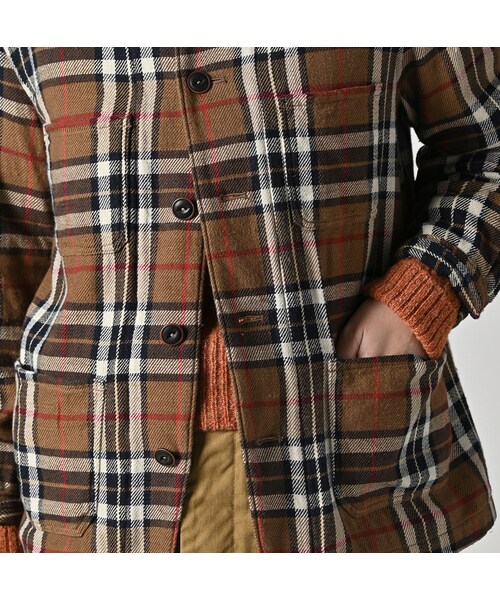 45R（フォーティファイブアール）の「インディゴネルの9084ポケットシャツ（その他・レディース・76-インディゴグレンチェック/77-インディゴタータンチェック・01-XS/02-S/03-M/04-L）」の13枚目の写真