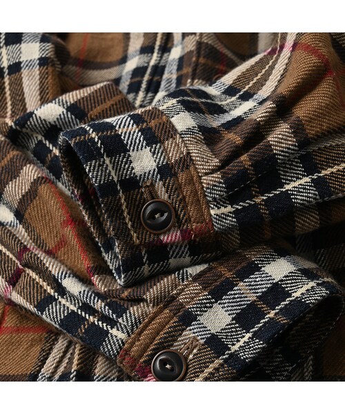 45R（フォーティファイブアール）の「インディゴネルの9084ポケットシャツ（その他・レディース・76-インディゴグレンチェック/77-インディゴタータンチェック・01-XS/02-S/03-M/04-L）」の18枚目の写真