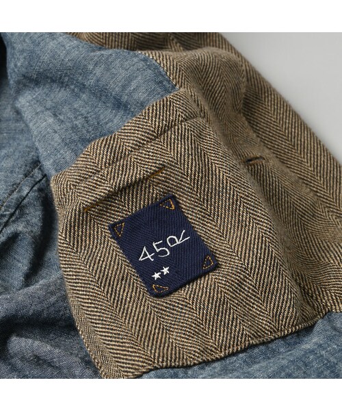 45R（フォーティファイブアール）の「インディゴネルの9084ポケットシャツ（その他・レディース・75-インディゴヘリンボン・01-XS/02-S/03-M/04-L/05-XL）」の18枚目の写真