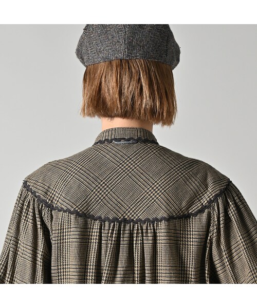 45R（フォーティファイブアール）の「インディゴネルのタンバリンブラウス（その他・レディース・76-インディゴグレンチェック/77-インディゴタータンチェック・02-M/03-L）」の11枚目の写真