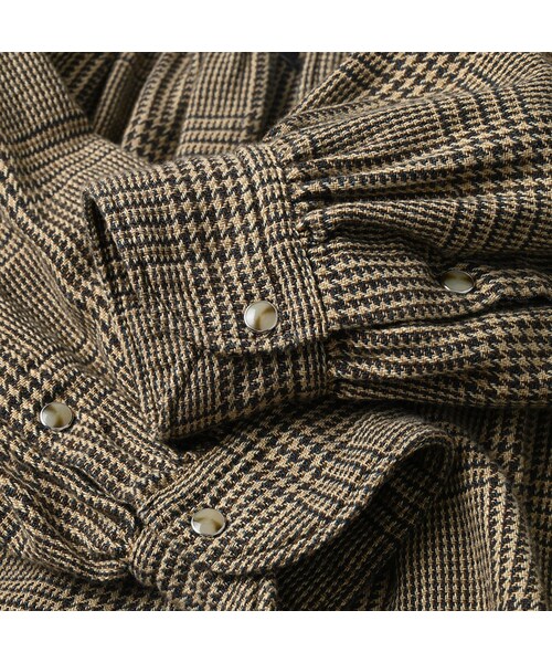 45R（フォーティファイブアール）の「インディゴネルのタンバリンブラウス（その他・レディース・76-インディゴグレンチェック/77-インディゴタータンチェック・02-M/03-L）」の17枚目の写真