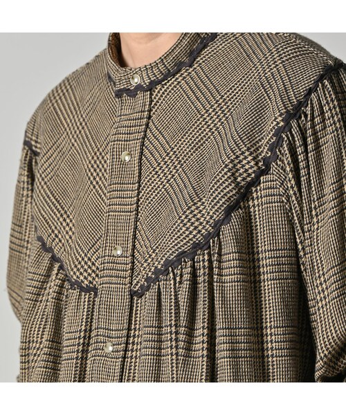 45R（フォーティファイブアール）の「インディゴネルのタンバリンブラウス（その他・レディース・76-インディゴグレンチェック/77-インディゴタータンチェック・02-M/03-L）」の9枚目の写真