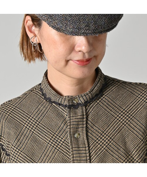 45R（フォーティファイブアール）の「インディゴネルのタンバリンブラウス（その他・レディース・76-インディゴグレンチェック/77-インディゴタータンチェック・02-M/03-L）」の8枚目の写真