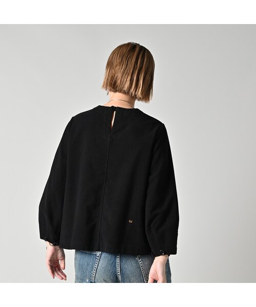 45R（フォーティファイブアール）の「モールサージストレッチのパフブラウス（その他・レディース・62-カーキ/75-ネイビー/83-茶/92-クロ・02-M/03-L）」の11枚目の写真