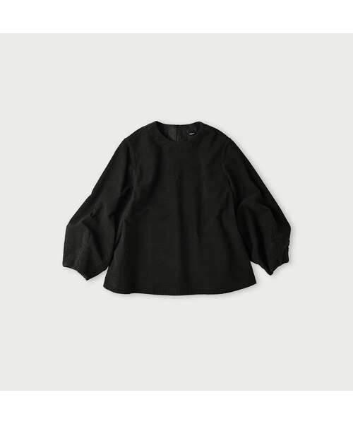 45R（フォーティファイブアール）の「モールサージストレッチのパフブラウス（その他・レディース・62-カーキ/75-ネイビー/83-茶/92-クロ・02-M/03-L）」の4枚目の写真