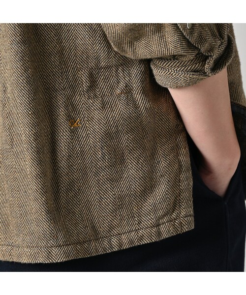 45R（フォーティファイブアール）の「インディゴネルのタンバリンブラウス（その他・レディース・75-インディゴヘリンボン・02-M/03-L）」の11枚目の写真