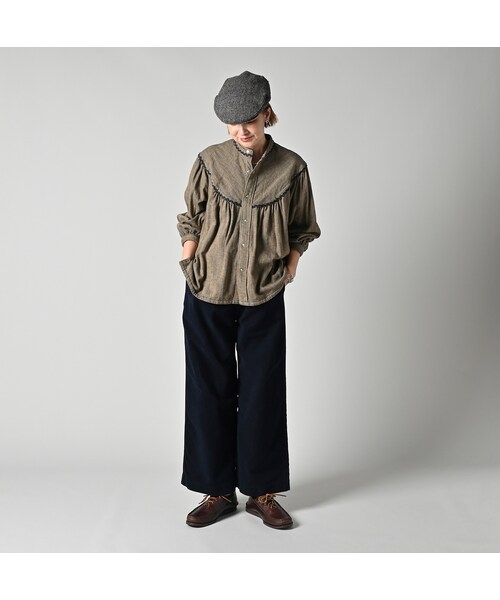 45R（フォーティファイブアール）の「インディゴネルのタンバリンブラウス（その他・レディース・75-インディゴヘリンボン・02-M/03-L）」の3枚目の写真