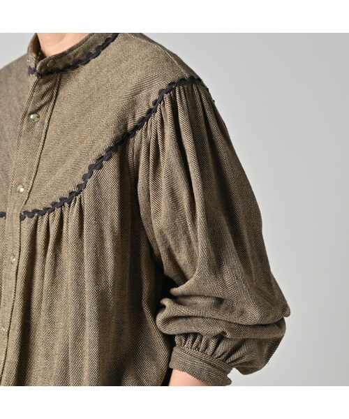 45R（フォーティファイブアール）の「インディゴネルのタンバリンブラウス（その他・レディース・75-インディゴヘリンボン・02-M/03-L）」の9枚目の写真