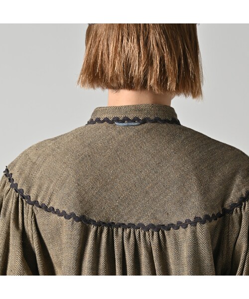 45R（フォーティファイブアール）の「インディゴネルのタンバリンブラウス（その他・レディース・75-インディゴヘリンボン・02-M/03-L）」の10枚目の写真