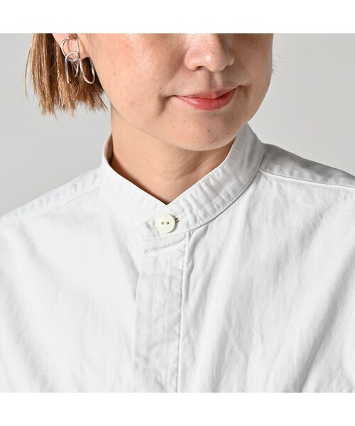 45R（フォーティファイブアール）の「薄バックサテンの908ニームシャツ（その他・レディース・06-アンティークホワイト/62-カーキ/75-ネイビー・01-XS/02-S/03-M/04-L/05-XL）」の14枚目の写真