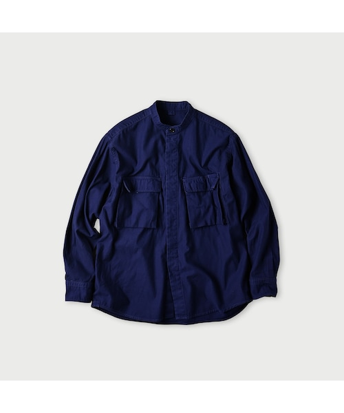 45R（フォーティファイブアール）の「薄バックサテンの908ニームシャツ（その他・レディース・06-アンティークホワイト/62-カーキ/75-ネイビー・01-XS/02-S/03-M/04-L/05-XL）」の3枚目の写真