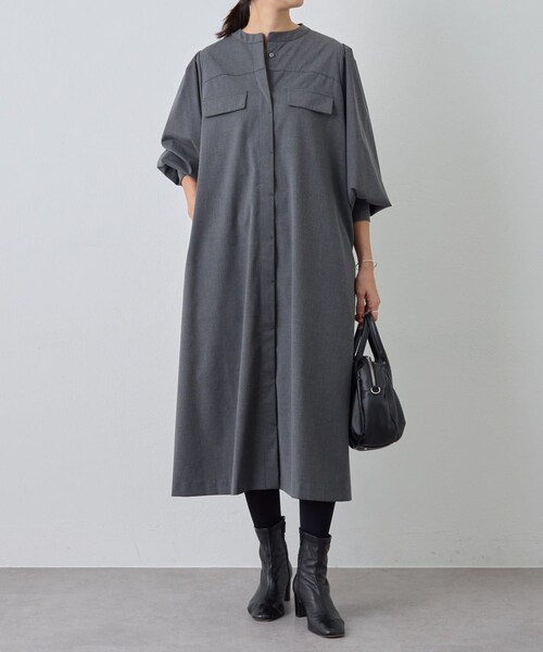 ロングシャツワンピース