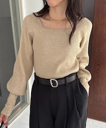 CAPRICIEUX LE'MAGE（カプリシューレマージュ）の「スクエアパフニット（ニット/セーター・レディース）」