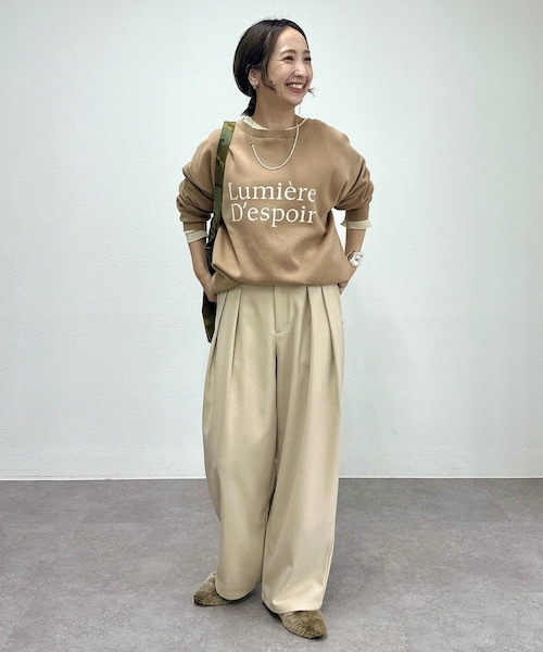 PUAL CE CIN(ピュアルセシン)の「【@sein___000企画】ジャガードロゴ2WAYニットプルオーバー(ニット/セーター・レディース・ブラウン/ベージュ/グレー・FREE)」の3枚目の写真