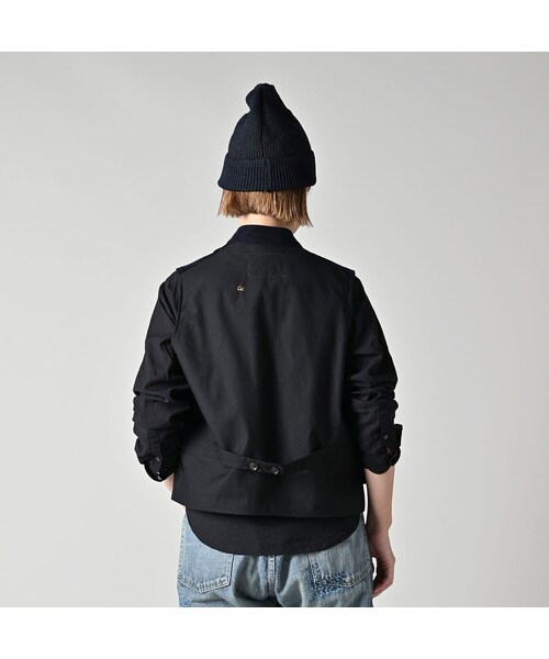 45R（フォーティファイブアール）の「コットンフランネルの908スタンドベスト（トップス・レディース・75-ネイビー・01-XS/02-S/03-M/04-L）」の7枚目の写真