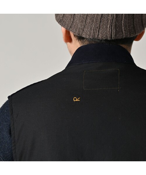 45R（フォーティファイブアール）の「コットンフランネルの908スタンドベスト（トップス・レディース・75-ネイビー・01-XS/02-S/03-M/04-L）」の14枚目の写真