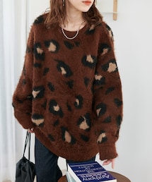 DISCOAT（ディスコート）の「【WEB限定】ダブルジャガードアニマル柄ニット（ニット/セーター・メンズ）」