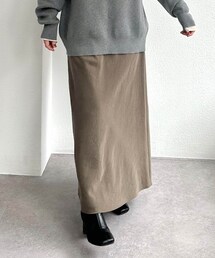 PUAL CE CIN | 【インフルエンサーセレクト】ソフトツイルバイヤススカート(スカート)