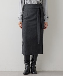Whim Gazette（ウィムガゼット）の「ウールベルト付スカート（スカート・レディース）」