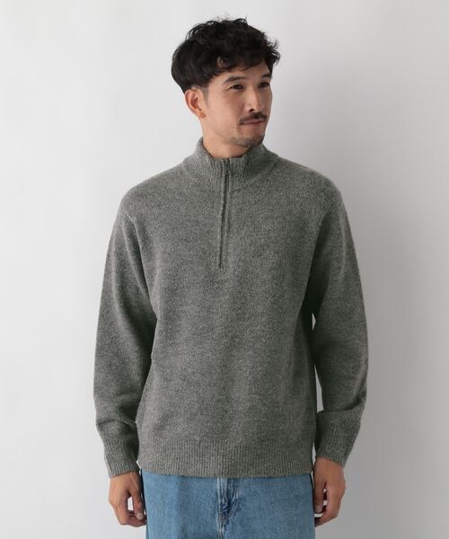 FOUND GOOD（ファウンドグッド）の「フワフワハーフジップニット/31105023（トップス・ブラック(09)/グレー(18)/ベージュ(52)・S/M/L/XL）」の10枚目の写真